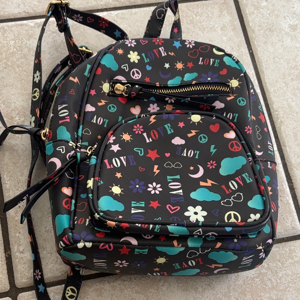 Colorful Patterned Women's Backpack - Picture 4 of 6